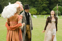 Georgia King as Lady Amelia Heartwright, JJ Feild as Mr. Henry Nobley and Keri Russell as Jane Hayes in "Austenland."