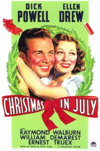 Poster art for "Christmas in July."