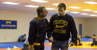 Steve Carell as John du Pont and Channing Tatum as Mark Schultz in "Foxcatcher."