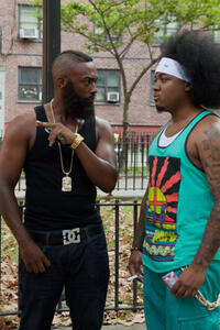 Adewale Akinnuoye-Agbaje and Anthony Mackie in "The Inevitable Defeat of Mister and Pete."