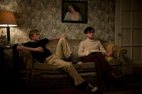 Dane DeHaan as Lucien Carr and Daniel Radcliffe as Allen Ginsburg in "Kill Your Darlings."