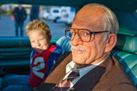 Jackson Nicoll as Billy and Johnny Knoxville as Irving Zisman in "Jackass Presents: Bad Grandpa."