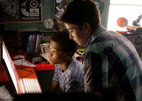 Astro and Teo Halm in "Earth to Echo."