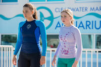 Austin Highsmith as Phoebe and Cozi Zuehlsdorff as Hazel Haskett in "Dolphin Tale 2."