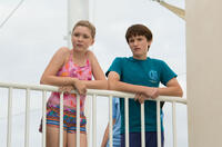 Cozi Zuehlsdorff as Hazel Haskett and Nathan Gamble as Sawyer Nelson in "Dolphin Tale 2."