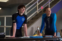 Nathan Gamble as Sawyer Nelson and Austin Highsmith as Phoebe in "Dolphin Tale 2."