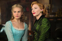 Lily James and Cate Blanchett in "Cinderella."