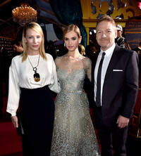 Cate Blanchett, Lily James and Kenneth Branagh at the California premiere of "Cinderella."