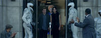 Josh Hutcherson as Peeta Mellark and Jennifer Lawrence as Katniss Everdeen in "The Hunger Games: Catching Fire."