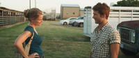 Joelle Carter and Glen Powell in "Red Wing."