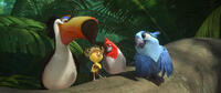 Rafeal voiced by George Lopez, Nico voiced by Jamie Foxx, Pedro voiced by will.i.am and Carla voiced by Rachel Crow in "Rio 2."