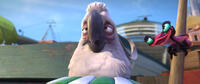 Nigel voiced by Jermaine Clement and Gabi voiced by Kristin Chenoweth in "Rio 2."
