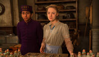 Tony Revolori as Zero Moustafa and Saoirse Ronan as Agatha in "The Grand Budapest Hotel."