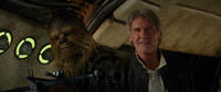 Harrison Ford and Peter Mayhew in "Star Wars: Episode VII - The Force Awakens."
