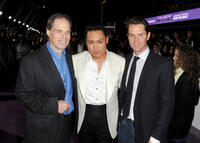 Tom Ortenberg, director Jon M. Chu and Jason Cassidy at the World premiere of "Justin Bieber's Believe."