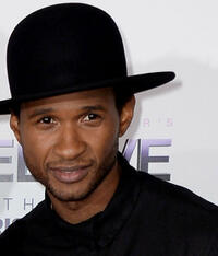 Usher at the World premiere of "Justin Bieber's Believe."