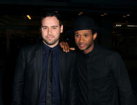 Producers Scooter Braun and Usher at the World premiere of "Justin Bieber's Believe."