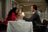 Meagan Good and Will Ferrell in "Anchorman 2: The Legend Continues."