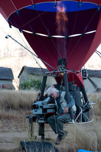 Director David Douglas on the set of "Island of Lemurs: Madagascar."
