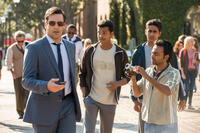 Jon Hamm, Madhur Mittal, Suraj Sharma and Pitobash in "Million Dollar Arm."