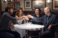 Jason Bateman as Judd Altman, Tina Fey as Wendy Altman, Adam Driver as Phillip Altman and Corey Stoll as Paul Altman in "This Is Where I Leave You."