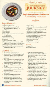 "The Hundred-Foot Journey" Beef Recipe