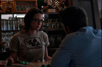 Ben Affleck as Nick Dunne and Carrie Coon as Margo in "Gone Girl."