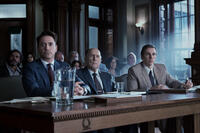 Robert Downey Jr. as Hank Palmer, Robert Duvall as Joseph Palmer and Dax Shepard as C.P. Kennedy In "The Judge."