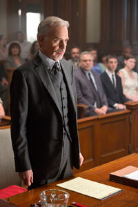 Billy Bob Thornton as Dwight Dickham, Vincent D'onofrio as Glen Palmer and Jeremy Strong as Dale Palmer in "The Judge."