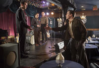 Christopher Walken as Gyp Decarlo and John Lloyd Young as Frankie Valli in "Jersey Boys."