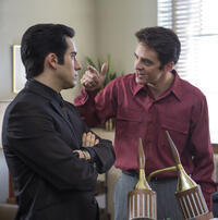 John Lloyd Young as Frankie Valli and Vincent Piazza as Tommy Devito in "Jersey Boys."