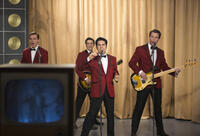 Erich Bergen as Bob Gaudio, Vincent Piazza as Tommy Devito, John Lloyd Young as Frankie Valli and Michael Lomenda as Nick Massi in "Jersey Boys."