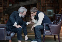 Jeff Bridges and Brenton Thwaites in "The Giver."