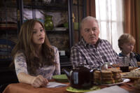 Chloe Moretz as Mia Hall, Stacy Keach as Gramps and jakob davies as Teddy in "If I Stay."