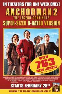 Poster art for "Anchorman 2: The Legend Continues Super-sized R-rated Version."