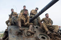 Brad Pitt, Shia LaBeouf, Norman Ellison, Michael Pena and Jon Bernthal in "Fury."