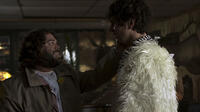 Dan Fogler as Warren and Yang Miller as Balance in the psychedelic comedy “DON PEYOTE” 