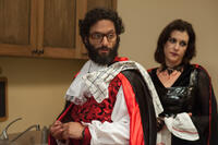 Jason Mantzoukas as Bob and Melanie Lynskey as Brenda in "They Came Together."