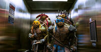 A scene from "Teenage Mutant Ninja Turtles."