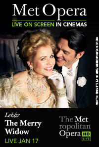 Poster art for "The Metropolitan Opera: The Merry Widow."