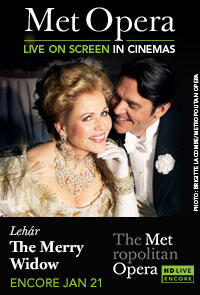 Poster art for "The Metropolitan Opera: The Merry Widow Encore."
