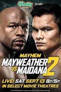 Poster art for "Mayhem: Mayweather vs Maidana."