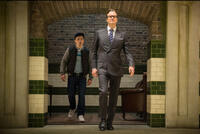 Taron Egerton as Eggsy and Colin Firth as Harry Hart in "Kingsman: The Secret Service."
