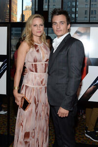 Aimee Mullins and Rupert Friend at the New York premiere of "Hitman: Agent 47."