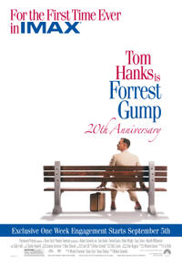 Poster art for "Forrest Gump: An IMAX Experience."