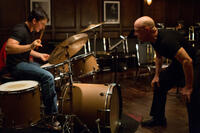 Miles Teller as Andrew and J.K. Simmons as Fletcher in "Whiplash."