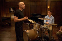 J.K. Simmons as Fletcher and Miles Teller as Andrew in "Whiplash."