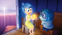 Joy voiced by Amy Poehler and Sadness voiced by Phyllis Smith in "Inside Out."