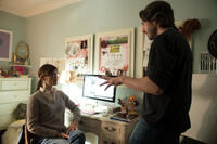 Jennifer Garner and Director Jason Reitman on the set of "Men, Women & Children."