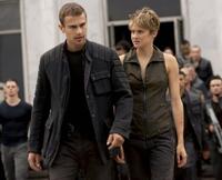 Theo James and Shailene Woodley in "The Divergent Series: Insurgent."